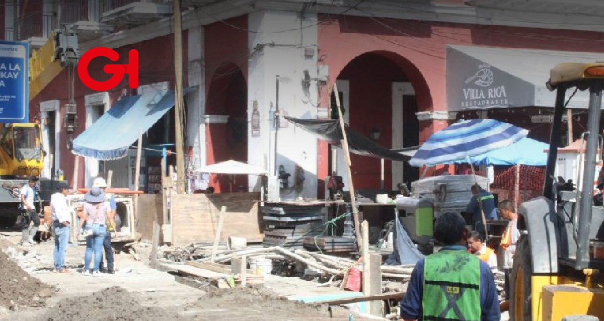 Obras en el Centro Histórico de Veracruz golpean severamente al sector comercial